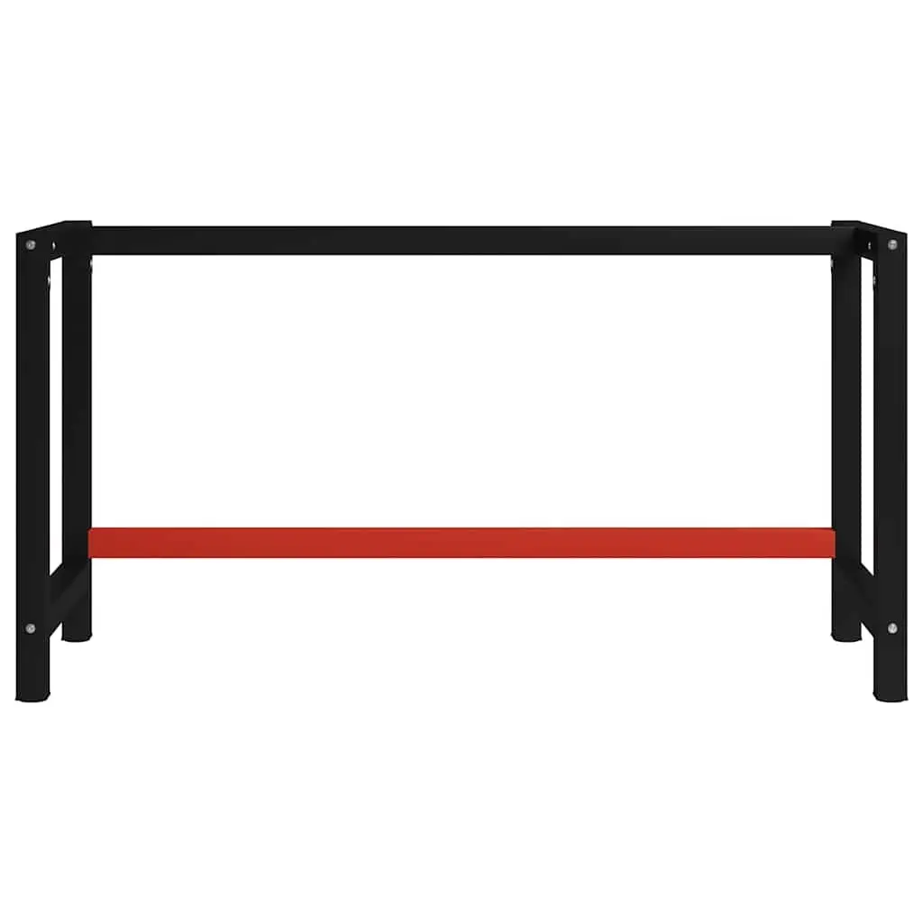 Metal Work Bench Frame Heavy Duty Black Powder Coated Industrial Size 150 x 57 x 79 cm