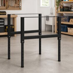 Heavy-Duty Adjustable Metal Workbench Frame Set of 2
