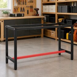 Sturdy Metal Work Bench Frame with Supportive Structure