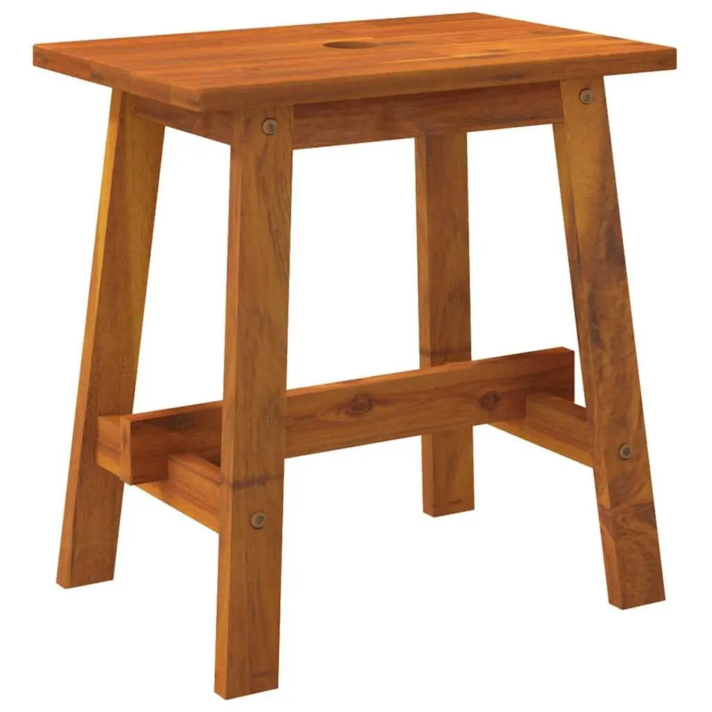 Solid Wood Stool 45x29x45cm Rectangular Plant Step Seat Indoor Outdoor Furniture