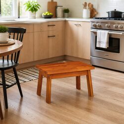 Acacia Wood Step Stool 38x26x22cm for Multi-Purpose Use
