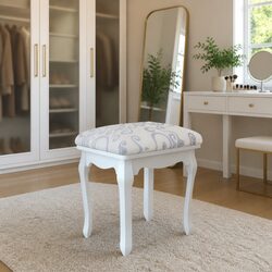 Curved Legs Dressing Stool with Padded Seat