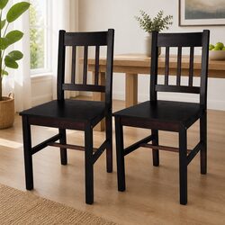 Stylish Brown Wooden Dining Chairs – Contemporary Design