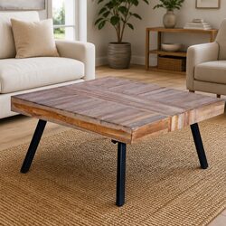 Reclaimed Teak Wood Square Coffee Table