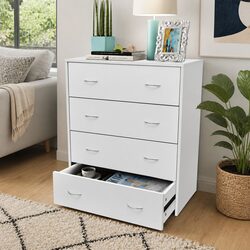 Functional Sideboard Storage Cabinet with 4 Drawers