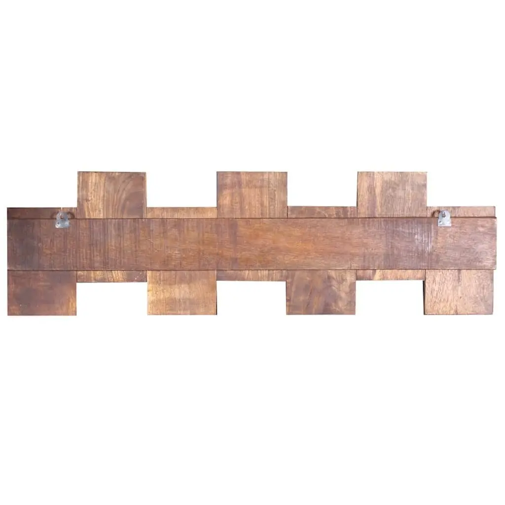 Coat Rack Wall Mount Vintage Style 7 Hooks Solid Reclaimed Wood Multicolour