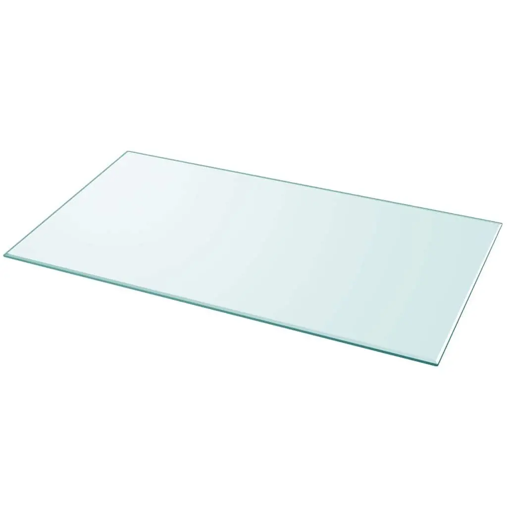 Tempered Glass Table Top Clear Rectangular 1200x650mm