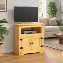 Brown Wooden Console Table - Mexican Corona Style