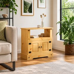 Brown TV Cabinet - Rustic Living Room Entertainment Unit