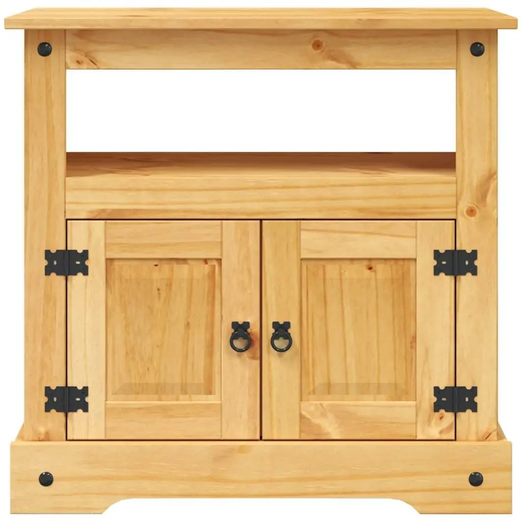 TV Cabinet Rustic Brown Living Room Entertainment Unit 80 x 43 x 78 cm
