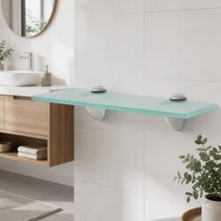 Tempered Glass Floating Wall Shelf 30x20 cm