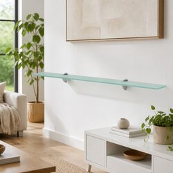 Floating Wall Shelf Glass 100x20 cm - Modern and Functional