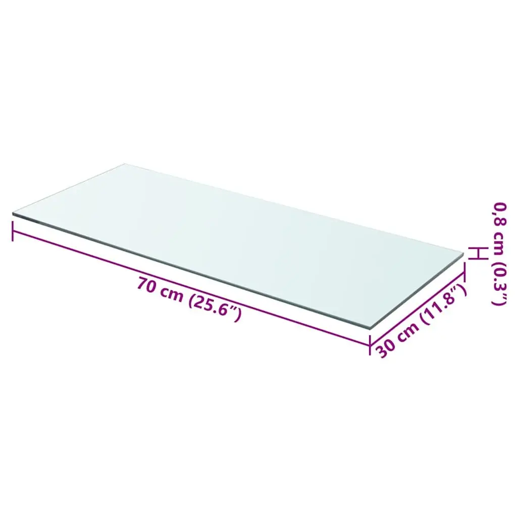 Glass Wall Shelf Transparent 70x30cm