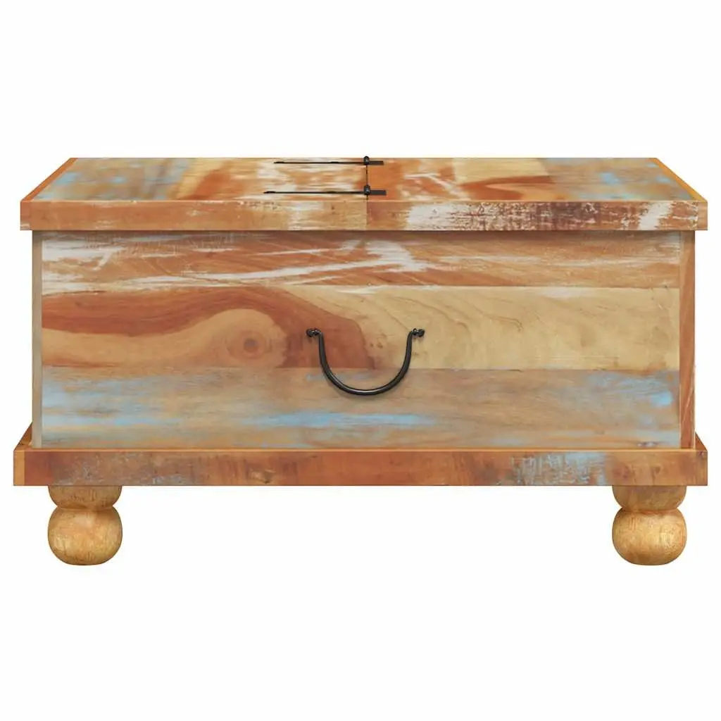 Industrial Vintage Coffee Table Brown Reclaimed Wood 70x70x38 cm with 5 Drawers