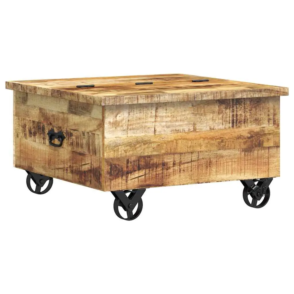 Industrial Coffee Table with 5 Drawers 70 x 70 x 40 cm Brown