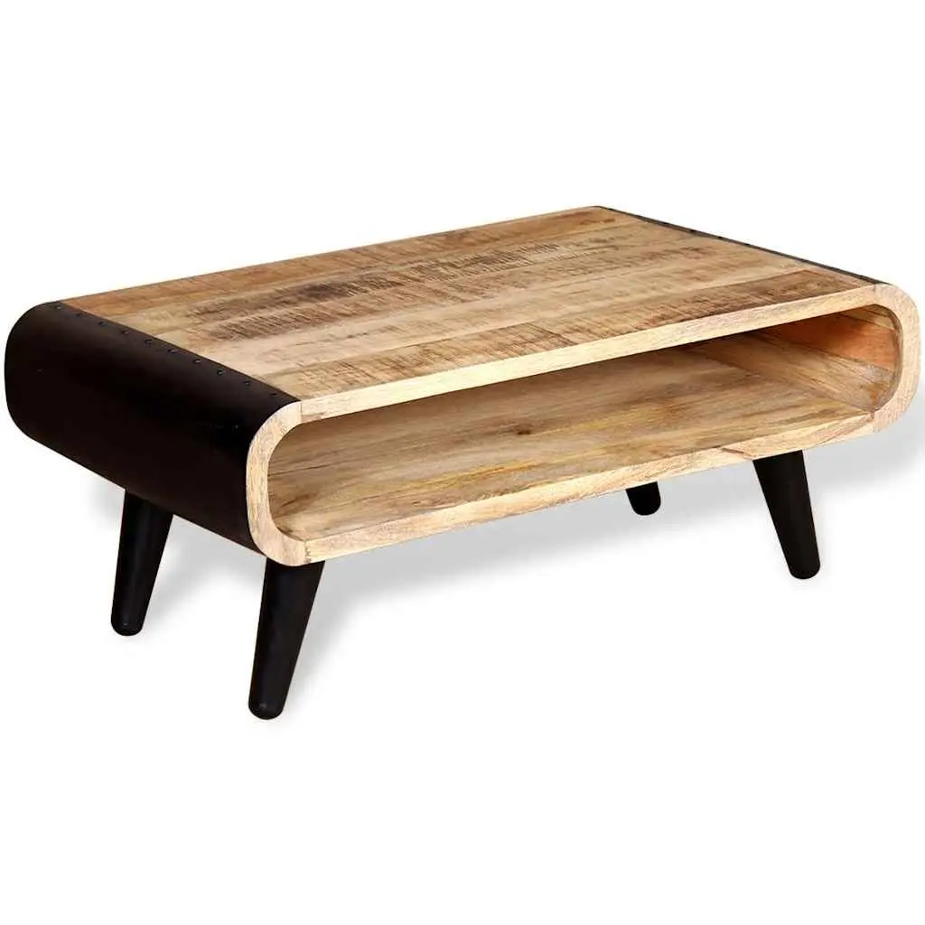 Coffee Table Industrial Vintage Style Rough Mango Wood Multicolour