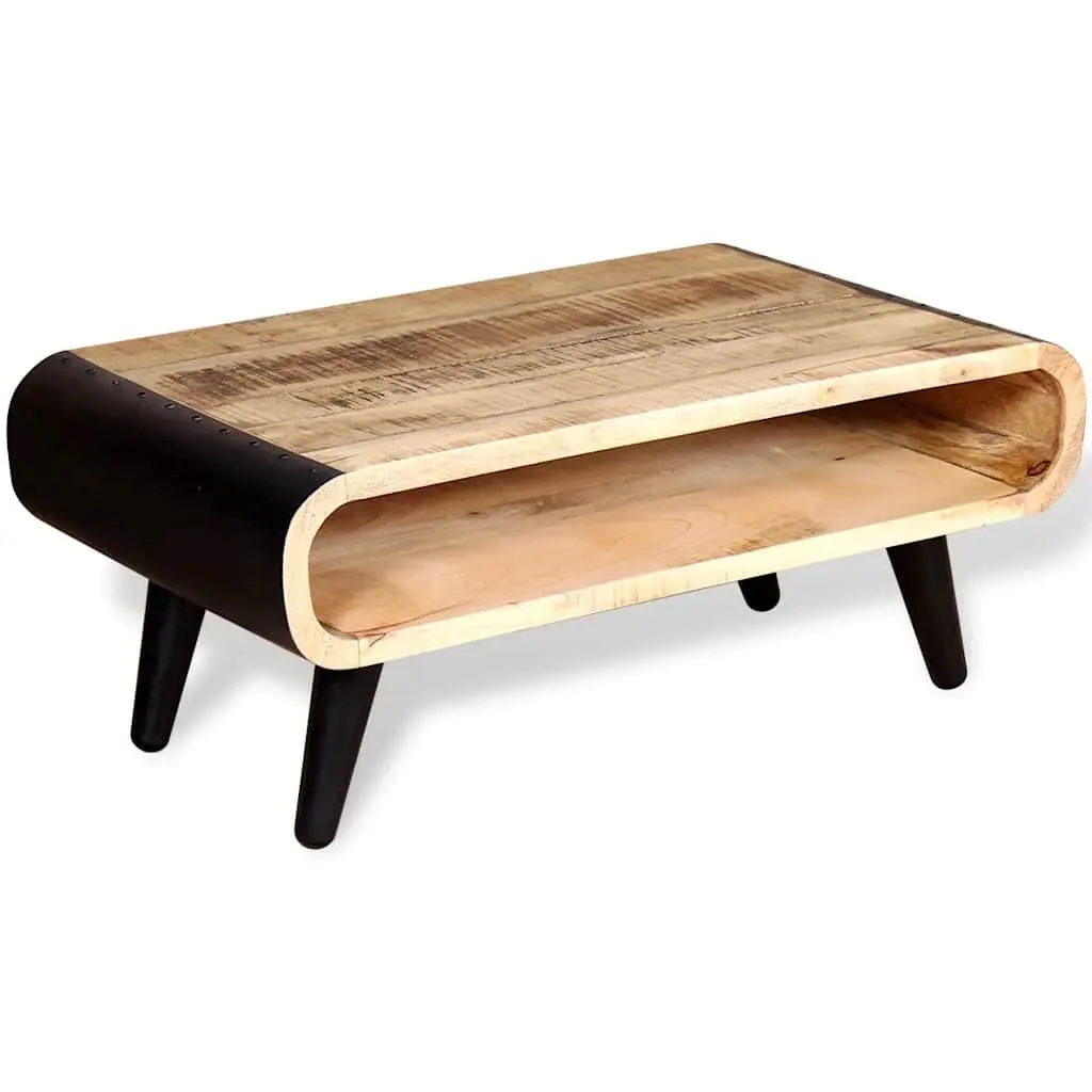 Coffee Table Industrial Vintage Style Rough Mango Wood Multicolour