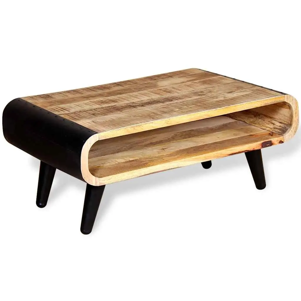 Coffee Table Industrial Vintage Style Rough Mango Wood Multicolour