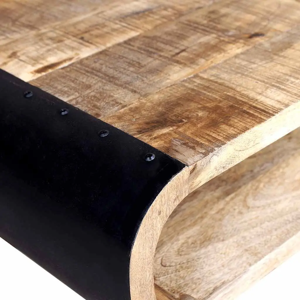Coffee Table Industrial Vintage Style Rough Mango Wood Multicolour