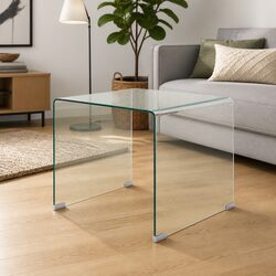 Compact Tempered Glass Coffee Table for Modern Spaces