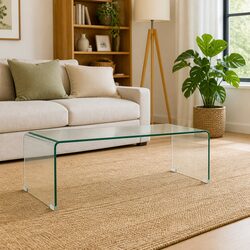 Tempered Glass Coffee Table with Contemporary Design