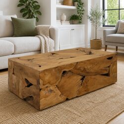 Brown Coffee Table 90x50x30 cm, Pre-Assembled and Unique
