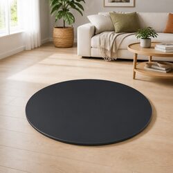 700mm Round Tempered Glass Table Top in Black