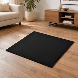 Black Square Tempered Glass Table Top 700x700mm