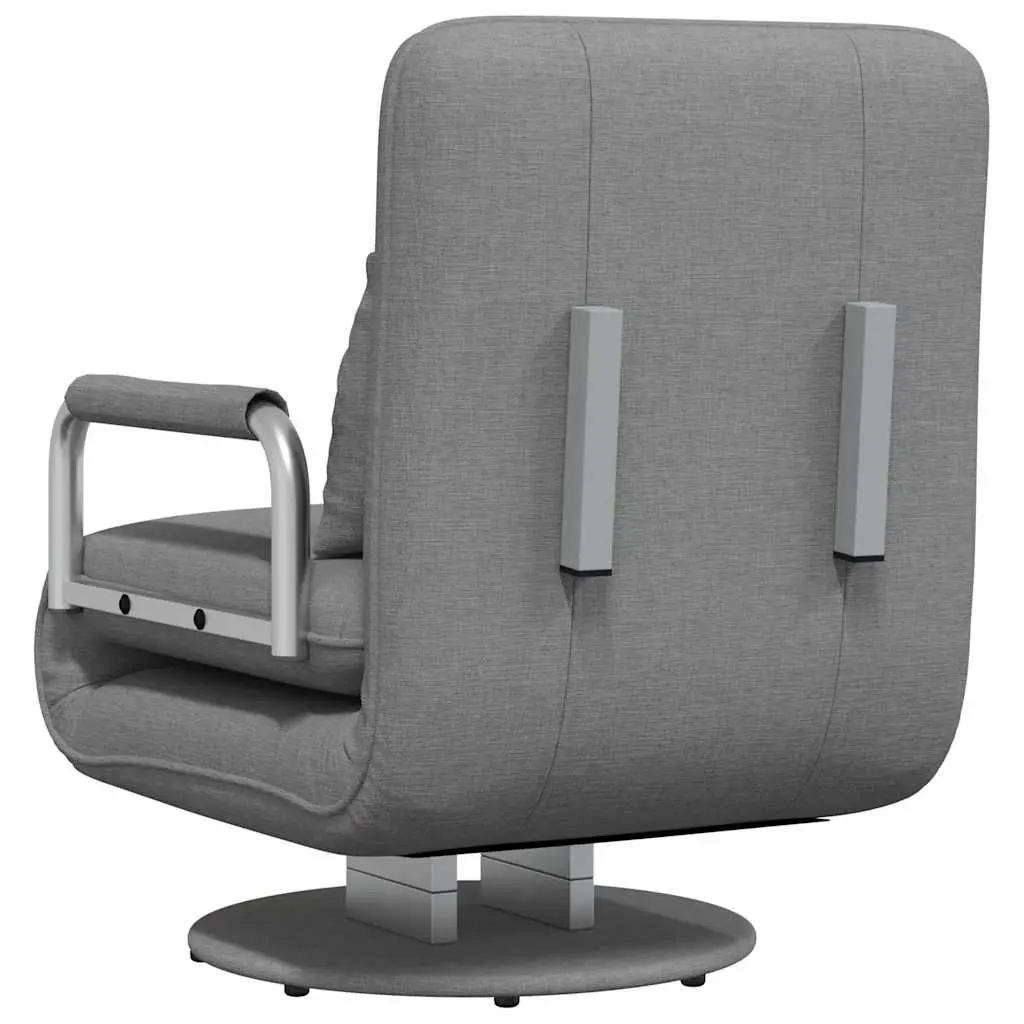 Convertible Sofa Bed Recliner Swivel Chair Grey Fabric