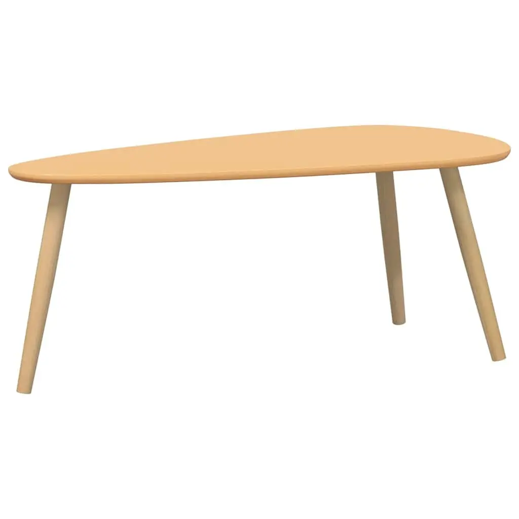 Coffee Table Set 2 Pieces Scandinavian Style Compact Solid Pinewood Brown