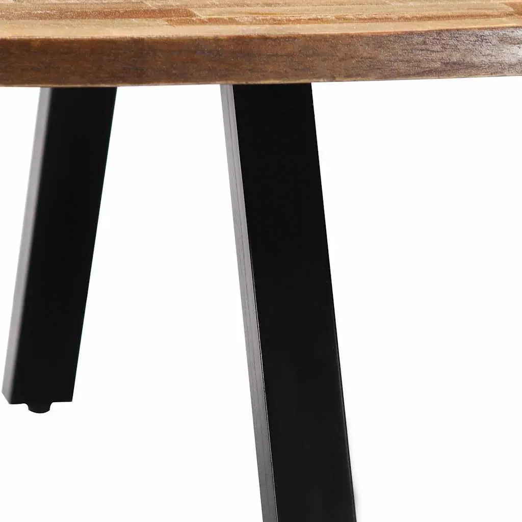 Oval Coffee Table Solid Reclaimed Teak Brown 120cm x 60cm x 30cm