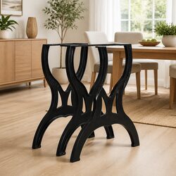 Cast Iron X-Frame Table Legs – Heavy Duty Support (2 Pcs)