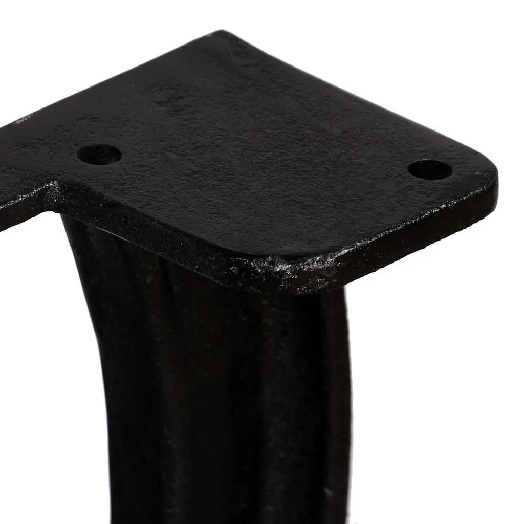 Cast Iron Table Legs Industrial X-Frame Support Black 2 Piece