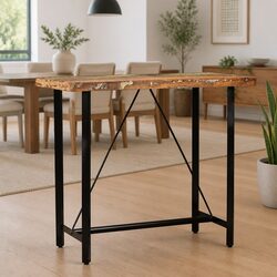 Bar Table 120x60x107 cm Reclaimed Wood & Steel