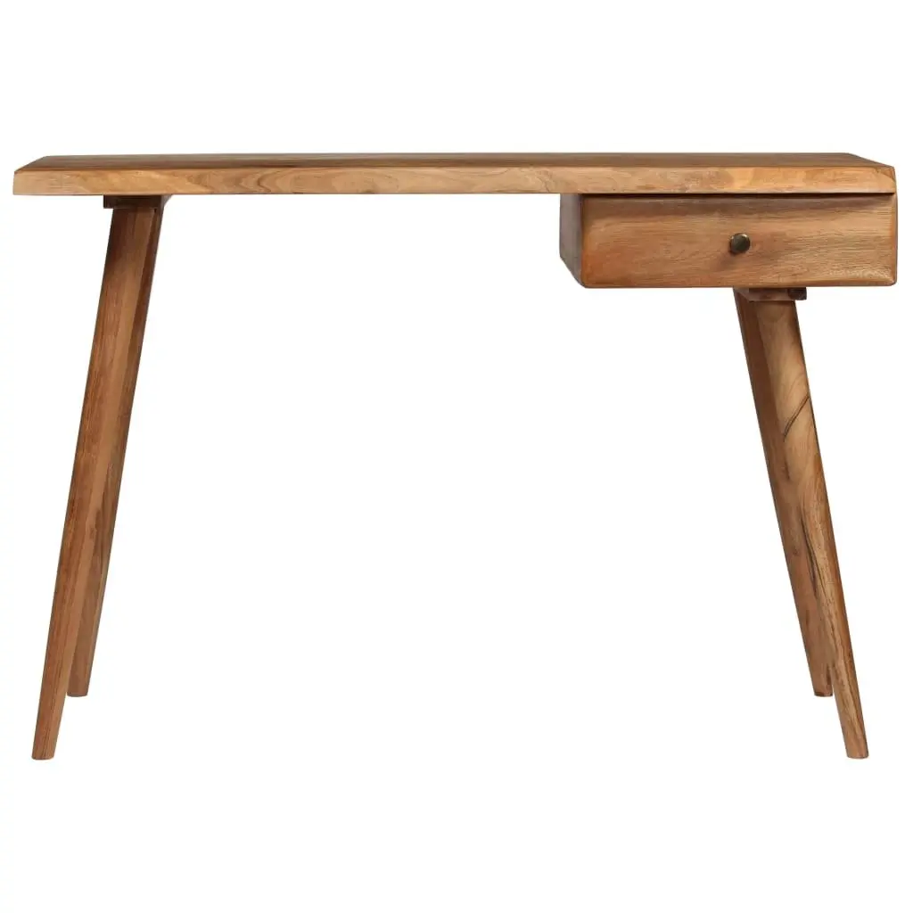 Solid Acacia Wood Writing Desk Rustic Live Edge Computer Table Home Office