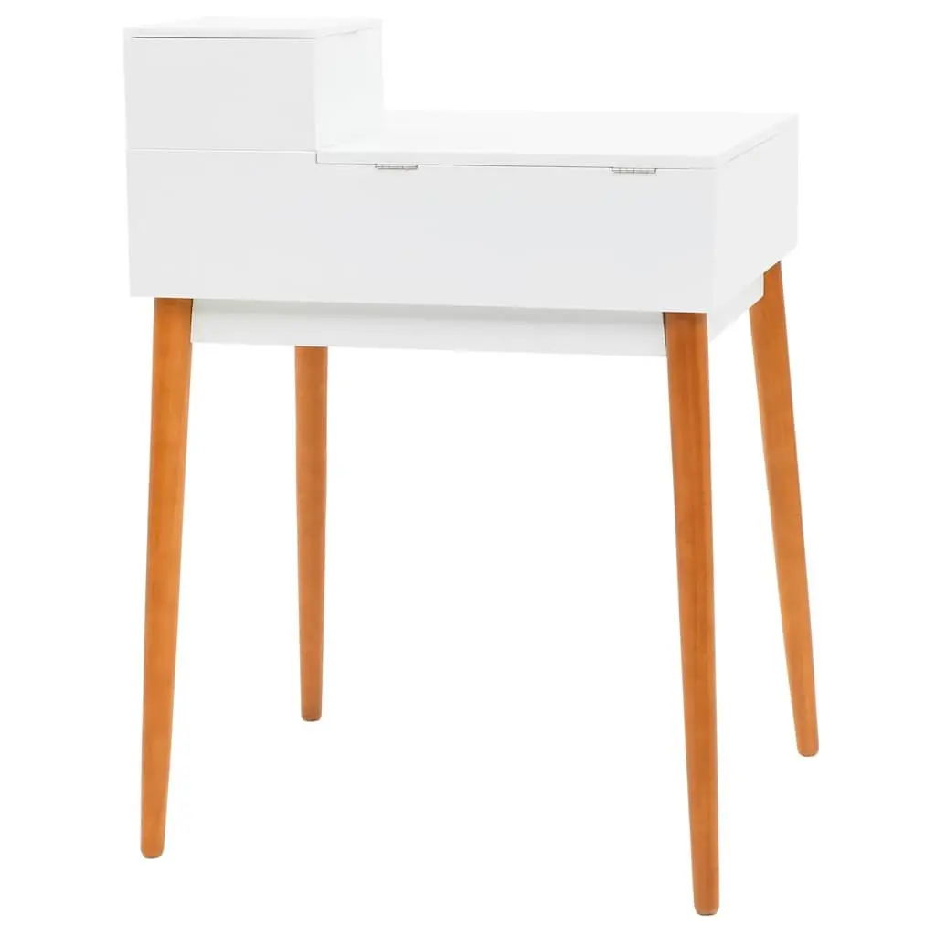 Dressing Table with Mirror Spacious Top White