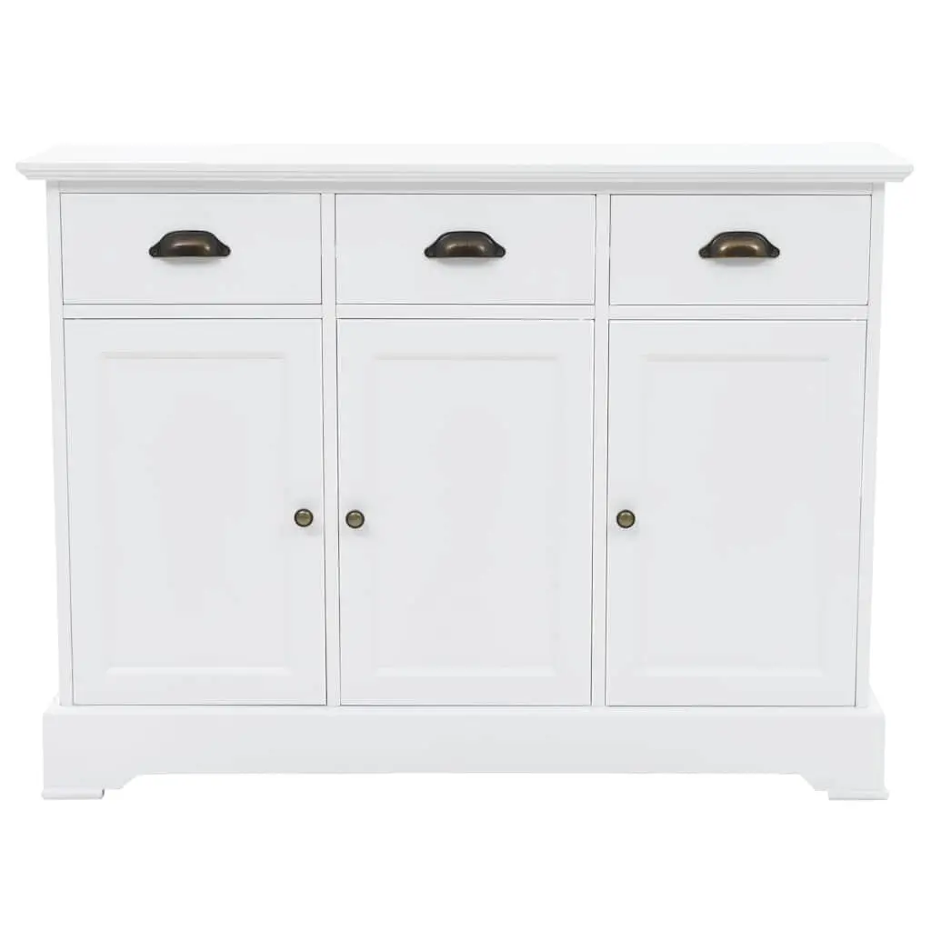 Sideboard White 3 Door Storage Cabinet Living Room Furniture
