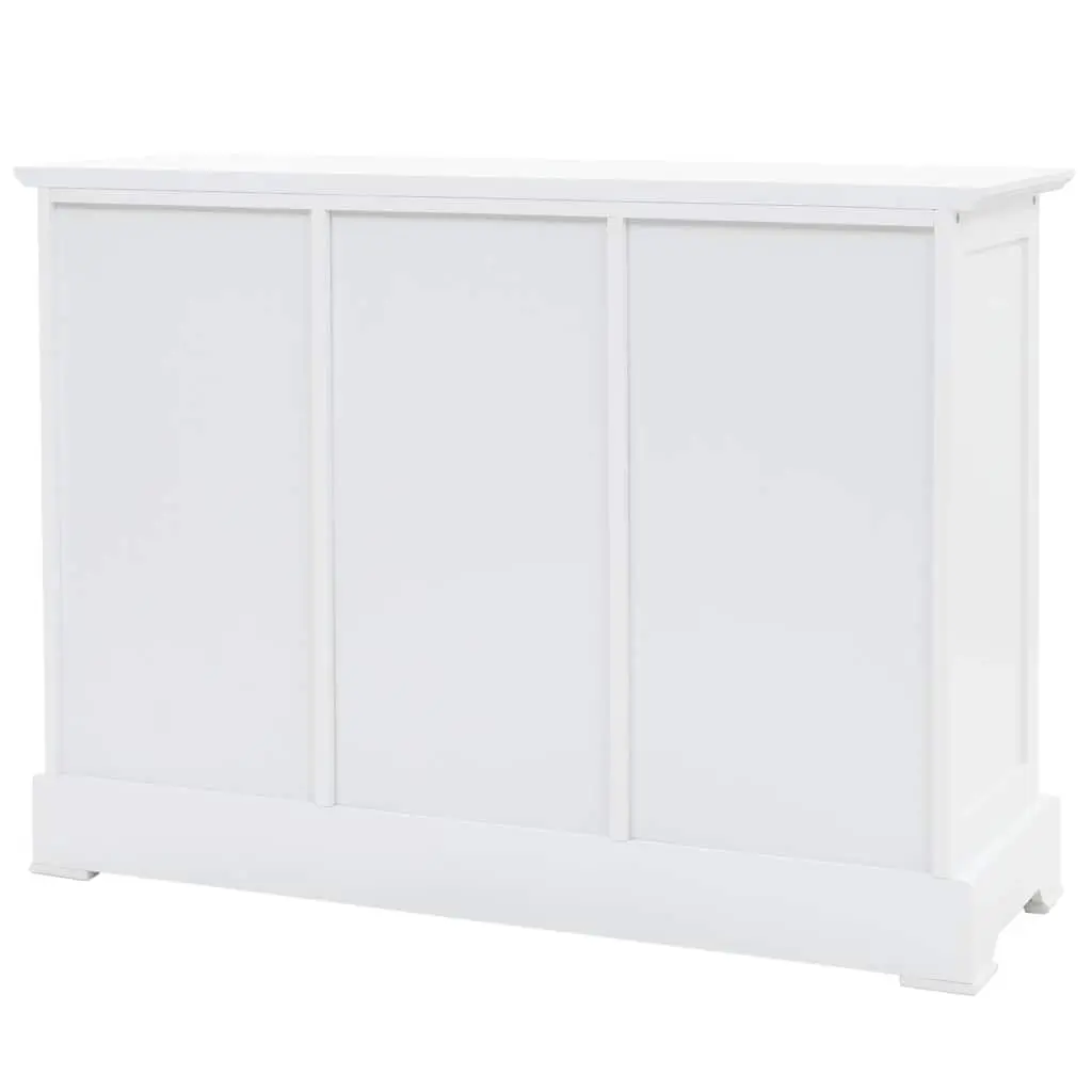 Sideboard White 3 Door Storage Cabinet Living Room Furniture