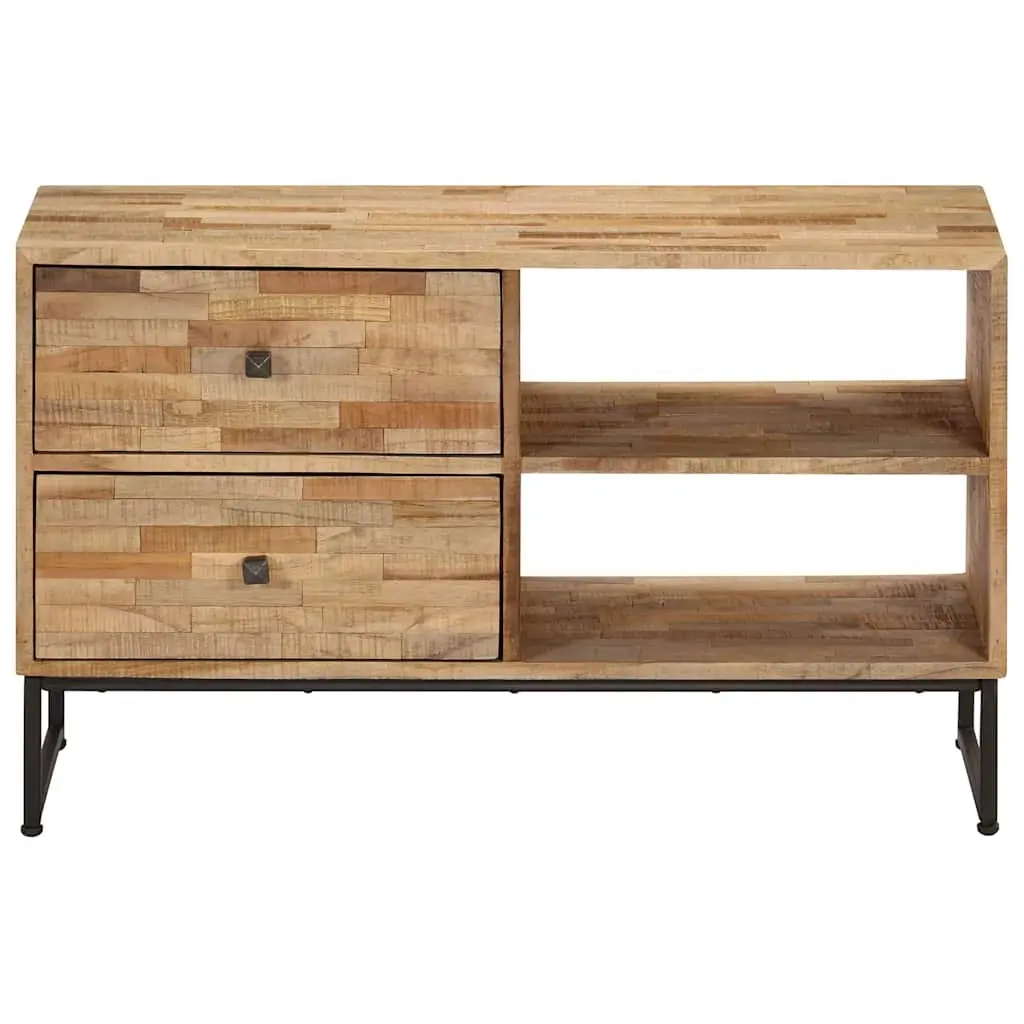 TV Cabinet Handmade Rustic Reclaimed Teak Wood Lowboard Brown 90x30x55 cm