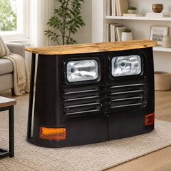 Industrial Mango Wood Truck Sideboard with Steel Frame