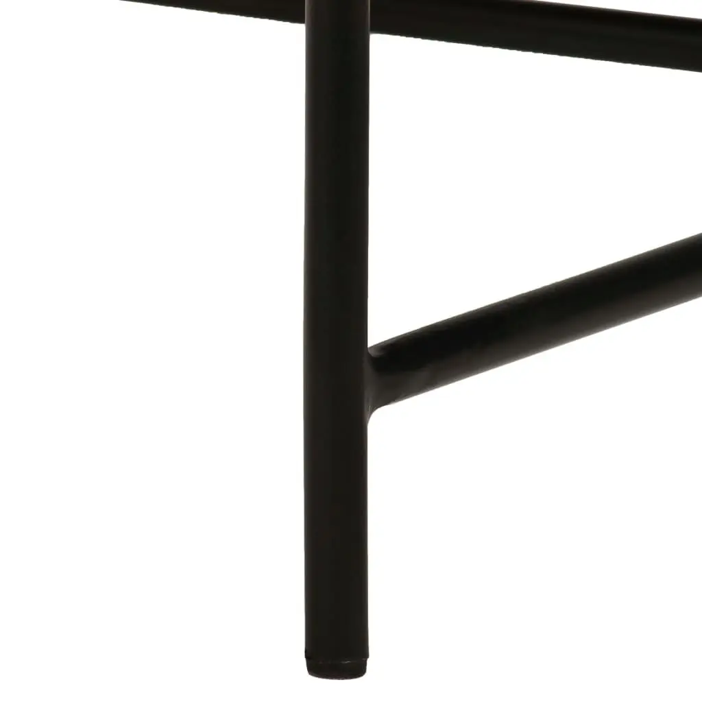 Industrial Style End Table Set 2 Piece Gold MDF Top Steel Legs Side Tables