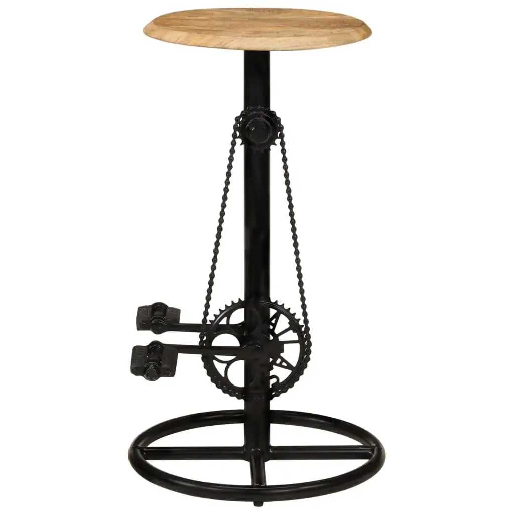 Bar Stools Industrial Style Solid Mango Wood Kitchen Dining Chair Footrest Brown 2 Piece
