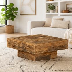 Solid Reclaimed Wood Coffee Table 70x70x30cm Brown