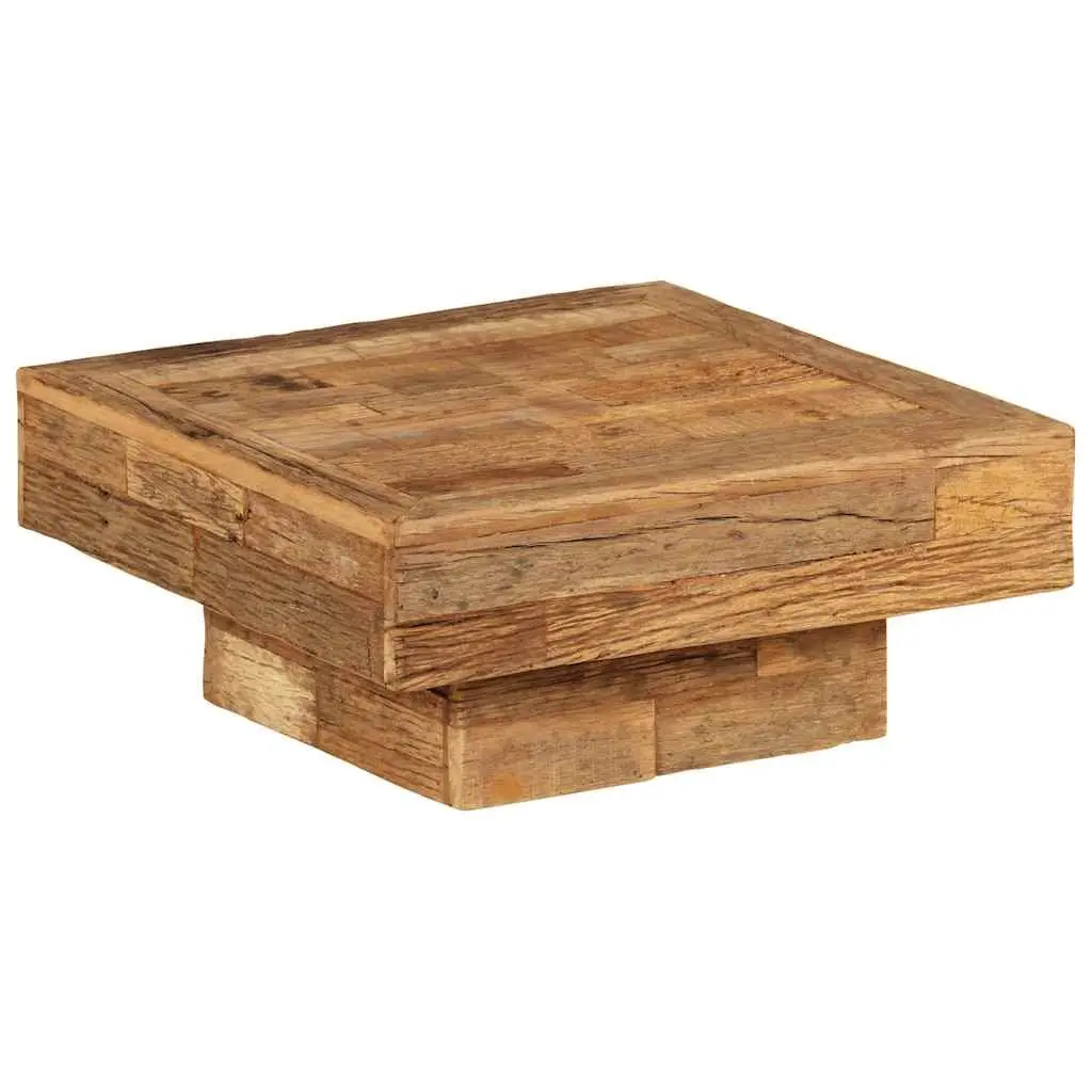 Coffee Table Vintage Retro Style Solid Reclaimed Wood 70x70x30cm Brown