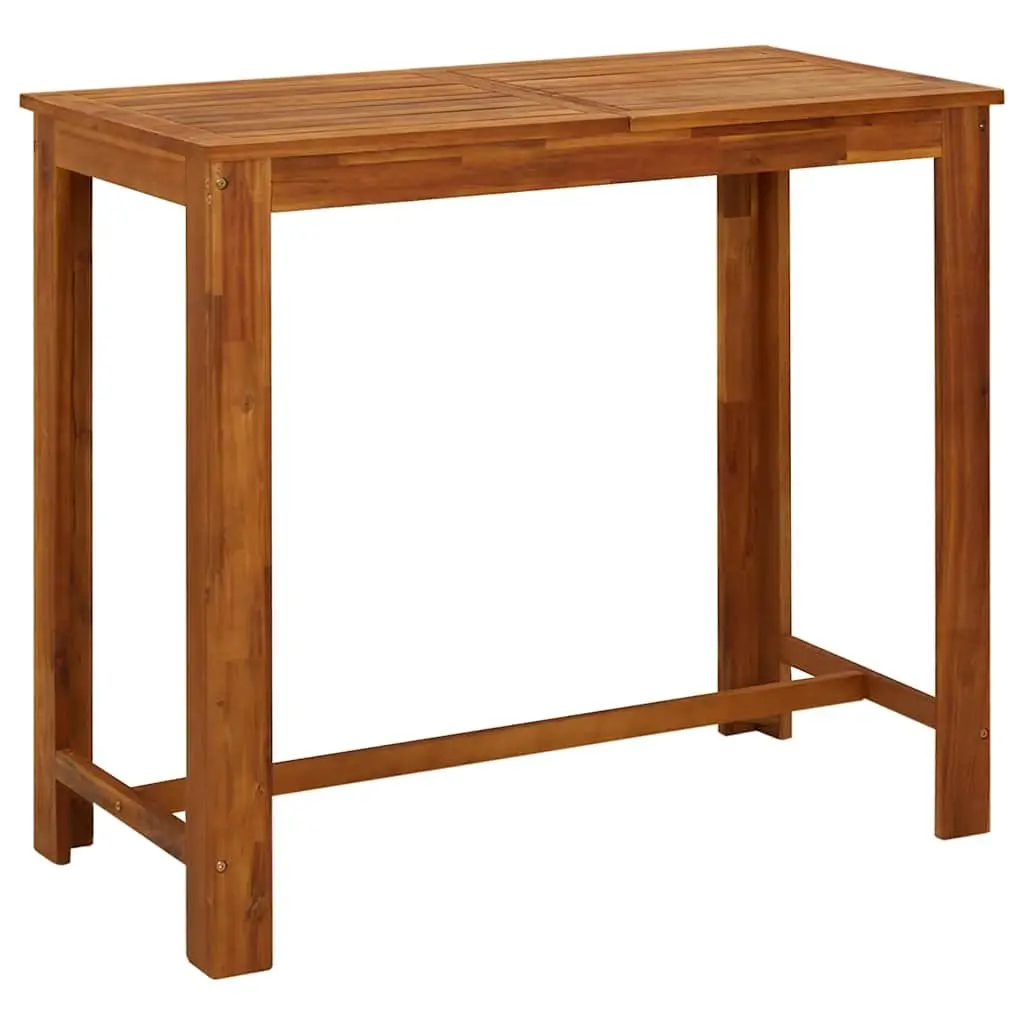 Solid Wood Bar Table Brown 120x60x105cm Durable Kitchen Dining Furniture