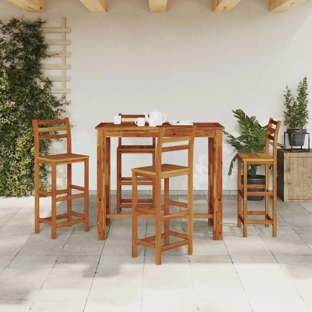 Solid Wood Bar Table Brown 120x60x105cm Durable Kitchen Dining Furniture