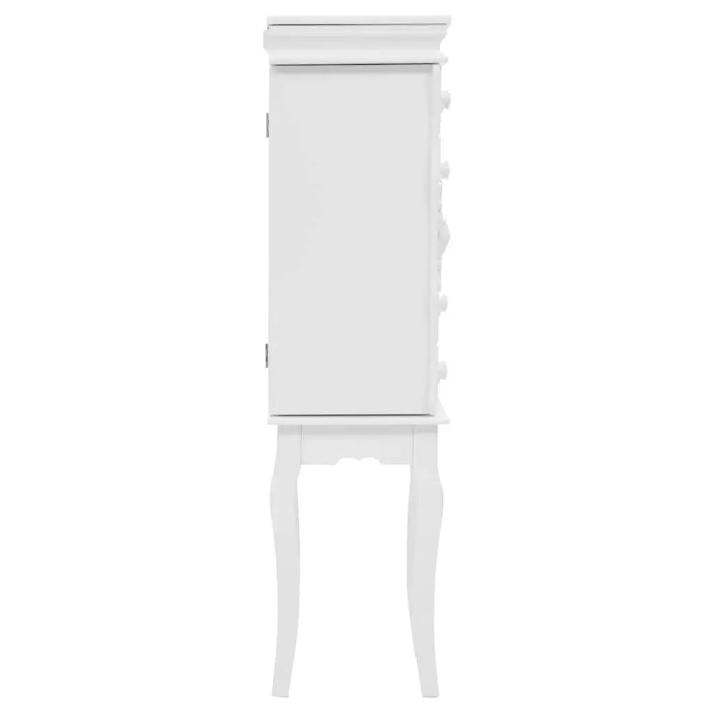 Jewelry Cabinet Free Standing Easy to Clean White