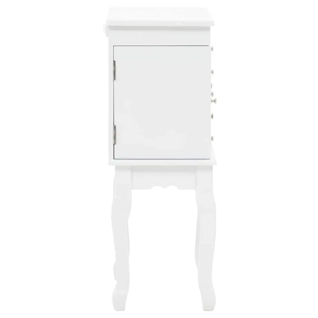 Jewelry Cabinet Free Standing Storage Box Organizer White