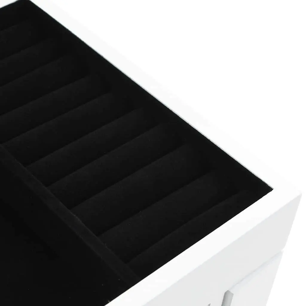 Jewelry Cabinet Free Standing Storage Box Organizer White