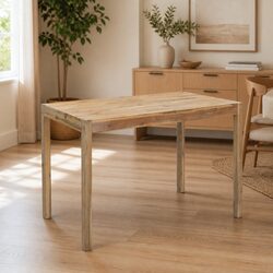 Dining Table 120x70x75cm in Solid Acacia Wood